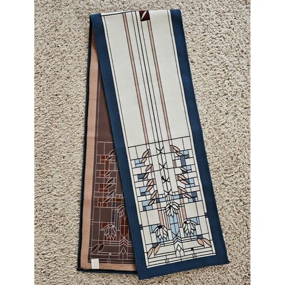 Rennie & Rose Arts & Crafts Floral Window Tapestry Table Runner & Placemats Set - Picture 2 of 16